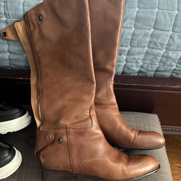 Brown Leather Knee-High Boots - Picture 1 of 1